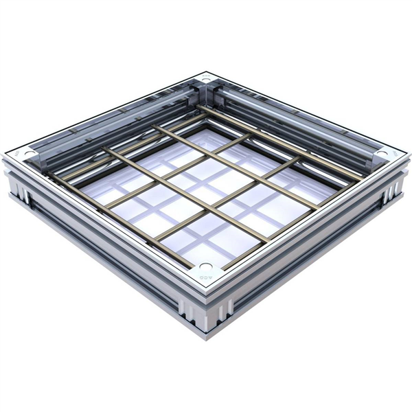 TRAPPE ACO UNIFACE ALUMINIUM 300X300MM H70MM M125 / 250KN