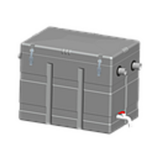 BAC A GRAISSES SOUS EVIER GRIS AVEC PURGE