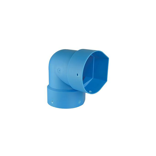 Coude à 90° pour tuyau de drainage routier AutoDrain - PVC-U bleu - diamètre 110 MM