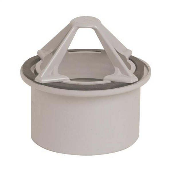 Piquage de sortie verticale Nicoll NPC50 pour caniveau Connecto Kenadrain - PVC gris clair - diamètre 50 mm