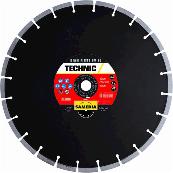 DISQUE DIAMANT TECHNIC DIAM FIRST BV  Ø125 AL 22,23. HAUTEUR DE SEGMENT 10 MM.
