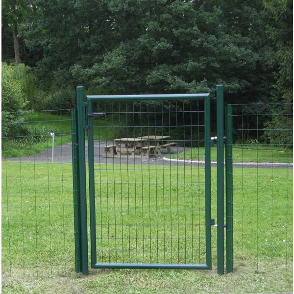 Portillon grillagé Eco Garden à sceller - Double sens - Largeur 1m Hauteur 1,25m - Vert