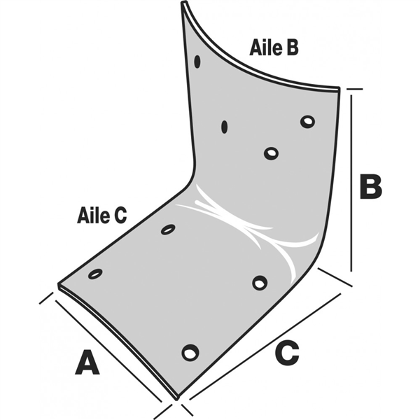 Équerre pour bois rond de 80 à 140 mm
