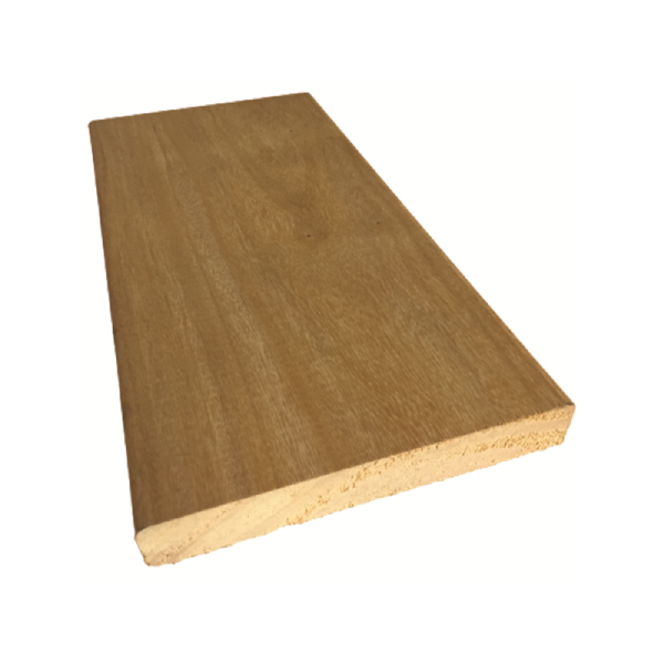 Lame de terrasse en bois exotique - Garapa KD Lisse - Classe 2 - 120 x 21 mm - Longueur 1,55 m