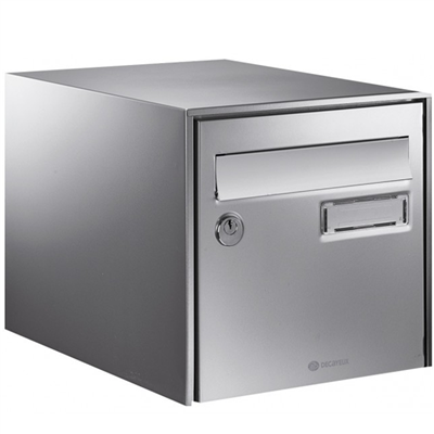 Boîte aux lettres Decayeux Loft Inox double face goulotte antivol