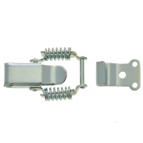 Fermeture à levier avec ressort et crochet - Monin 270640 - Hauteur 53 mm - Acier zingué - Percée