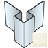Profil d'angle extérieur symétrique pour bardage Cedral Lap - Aluminium laqué Blanc everest C01 - longueur 3,00 M