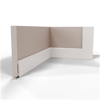 Plinthe PVC blanc arrondie anti-choc - Hauteur 7 cm x Largeur 1.2 cm - Longueur 2.40 mL