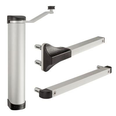 Ferme-portail hydraulique compact 100% mécanique - Installation Quick-Fix - Lion Locinox - Gris argent ZILV