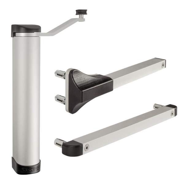 Ferme-portail hydraulique compact 100% mécanique - Installation Quick-Fix - Lion Locinox - Gris argent ZILV