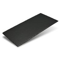 Ardoise fibres-ciment Kergoat surface lisse bords épaufrés - Anthracite - 40 x 24 cm - ép. 3,8 mm