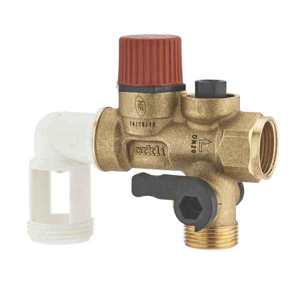 Groupe de sécurité coudé Fiabilis pour chauffe-eau -Laiton - MF 20 x 27 - Noyon & Thiebault