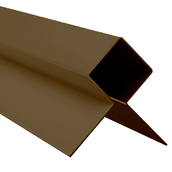 Profilé d'angle extérieur MetalTrim pour bardage Hardie Plank - aluminium laqué Marron noisette - longueur 3 M