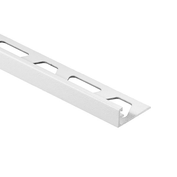 Baguette finition carrelage - protection et décoration des chants - Schlüter Schiene - Aluminium blanc mat - Haut. 12,50 MM x Long. 2,50 M