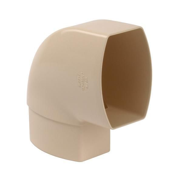 Coude ovoïde Nicoll pour tube de descente 90x56 mm - Angle 90° - Mâle/Femelle - Techtan - Sable