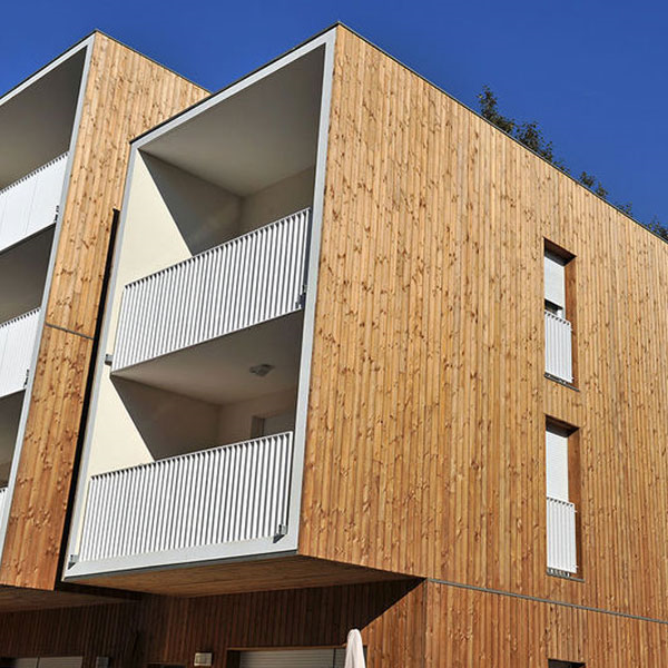 Lame de bardage Mezzo en douglas - bois traité classe 3 marron - 125 x 22 mm - longueur 4 M