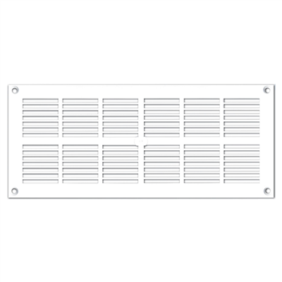 Grille de ventilation PVC extra-plate - 254 x 110 mm épaisseur 3 mm - Blanc