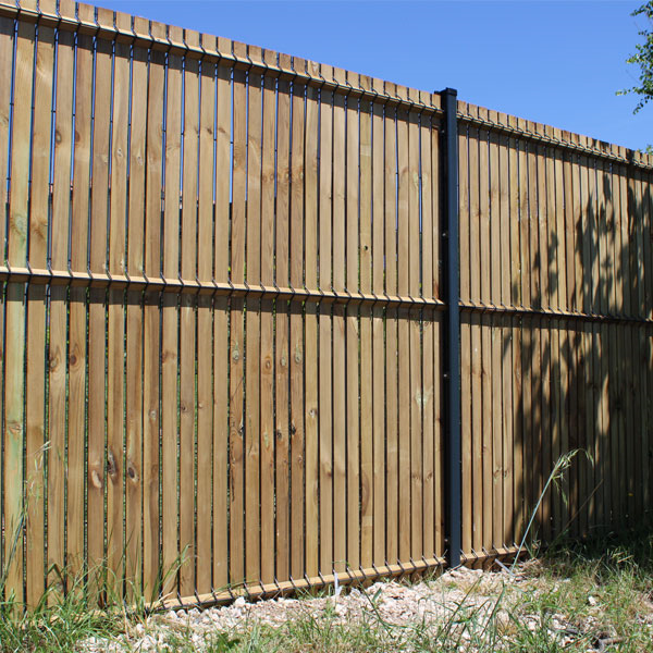 Lame occultante pour grillage rigide - Pin traité classe 3 - 8 x 48 mm - Hauteur 1,53 M