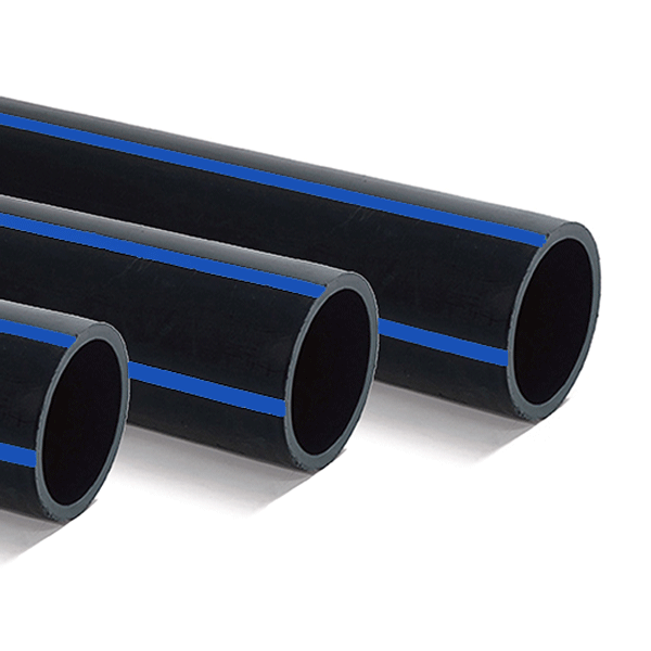 Tuyau polyéthylène pour eau potable - bande bleue - 16,0 bar - Ø25 mm - Couronne de 25,00 m