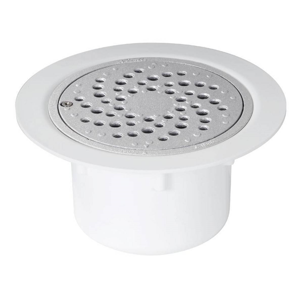 SIPHON S/VERTICALE 50/63 SOL PLAST.GRILLE ALU