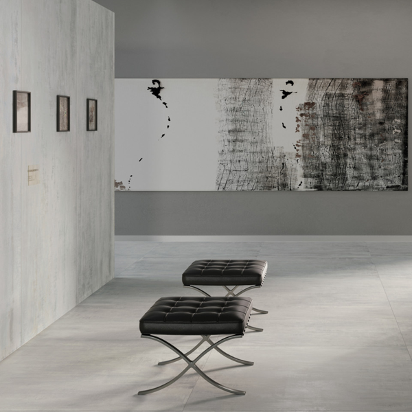 Carrelage intérieur effet ciment en grès cérame - Titan - 120 x 120 cm