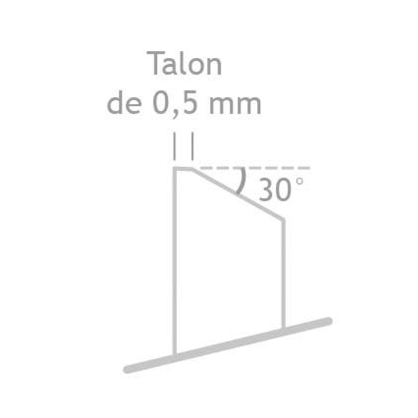 Enclume de couvreur-ardoisier pour taille à gauche - Acier forgé - Jouanel - Longueur 400 mm
