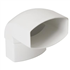 Coude ovoïde Nicoll pour tube de descente 90 x 56-mm - Angle 87°30 - Mâle/Femelle - Techtan - Blanc