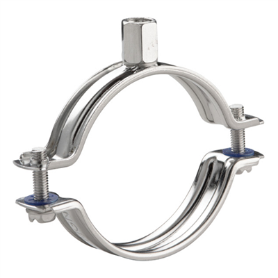 Collier support non isolé acier inox - Erico - Tige M8/M10 - Tuyaux Ø 15-19 mm - Boîte de 100