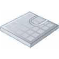 COUVERCLE POLYPROPYLENE 400X400 GRIS