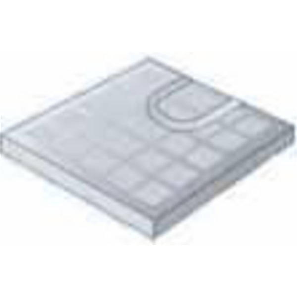 COUVERCLE POLYPROPYLENE 400X400 GRIS