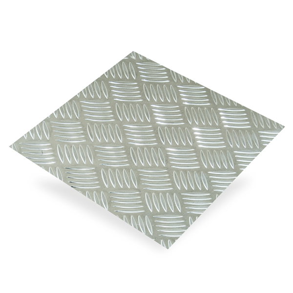 Plaque en Aluminium brut motif damier - 500 x 250 mm - épaisseur 1.5 - 1.7 mm CQFD 2015.3511