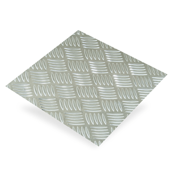 Plaque en Aluminium brut à damiers - 500 x 250 mm - épaisseur 1.5 - 1.7 mm