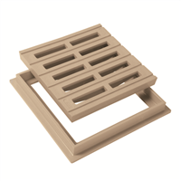 Grille avec cadre pour collecte des eaux de ruissellement - Nicoll - Sable - 200 x 200 mm