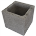 Bloc poteau pilier en béton brut Obra -  26 CM x 26 CM extérieur - hauteur 25 CM