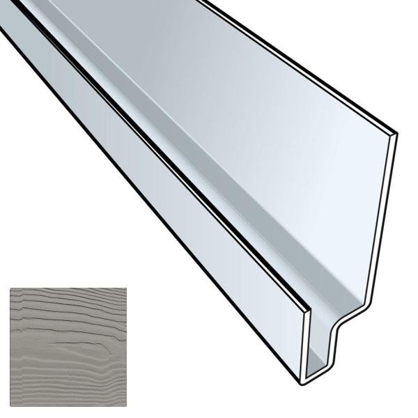 Profil linteau de fenêtre en aluminium laqué Perle C52 pour bardage Cedral Click - longueur 3 M