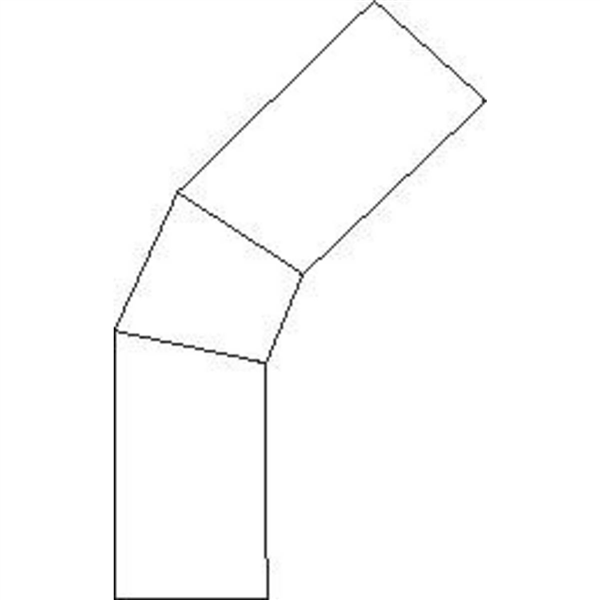 COUDE 45 EMBOUTS MALES PE100 PN10 SDR17 D400