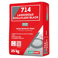 Micro-béton de scellement à retrait compensé pour tampon de voirie - 714 Lankoroad Scellflash Black - toutes saisons - Sac de 25 kg