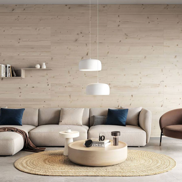 Panneau bois massif 3 plis en Épicéa B/C+ - 5000 x 2050 mm - ép. 19,00 MM