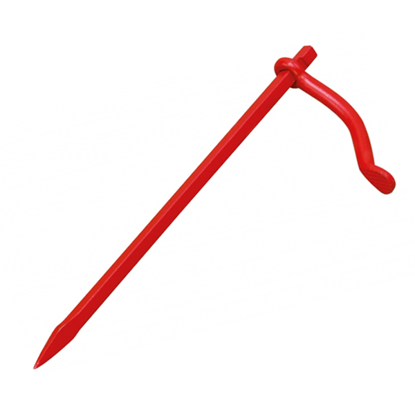 Chevillette de maçon tige carrée 10mm Taliaplast - longueur 250mm - acier dur coloris rouge