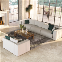 Carrelage intérieur grès cérame émaillé rectifié effet pierre Tradition - 60,0 cm x 60,0 cm - coloris Travertin beige