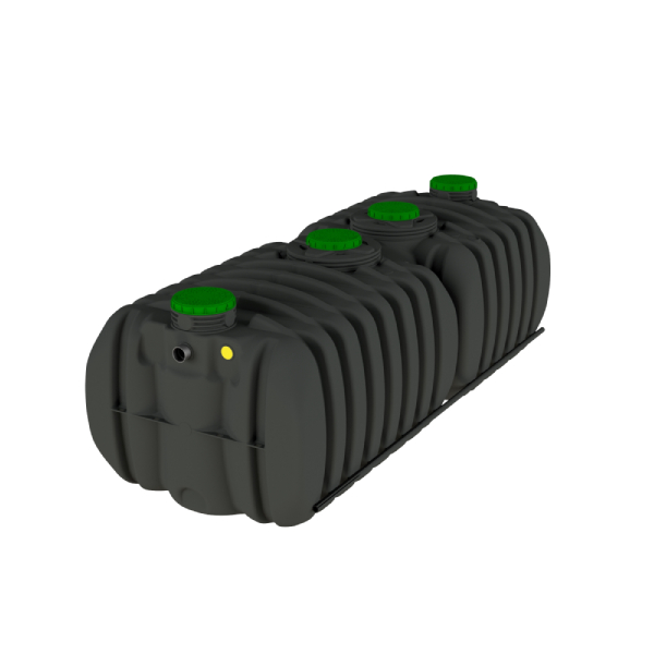Micro station assainissement individuel à culture fixée 9000,0 ltr - ACTIPURE 185 14 EH - 4 tampons de visite ⌀ 400 mm