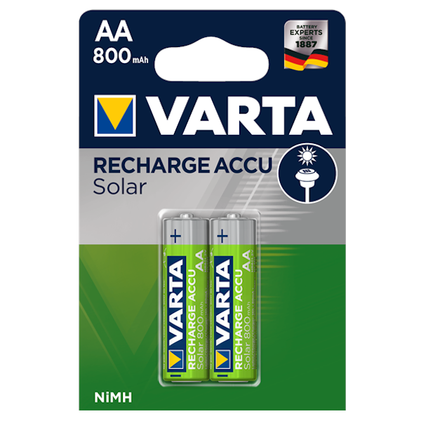 Pile recharge Varta accu solar AA 800 MAH - lot de 2