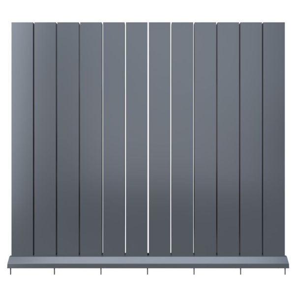 Lame de palissade en aluminium Aluroc avec embout - gris anthracite - 160 MM x 40 MM - 2.3 M - lot de 2