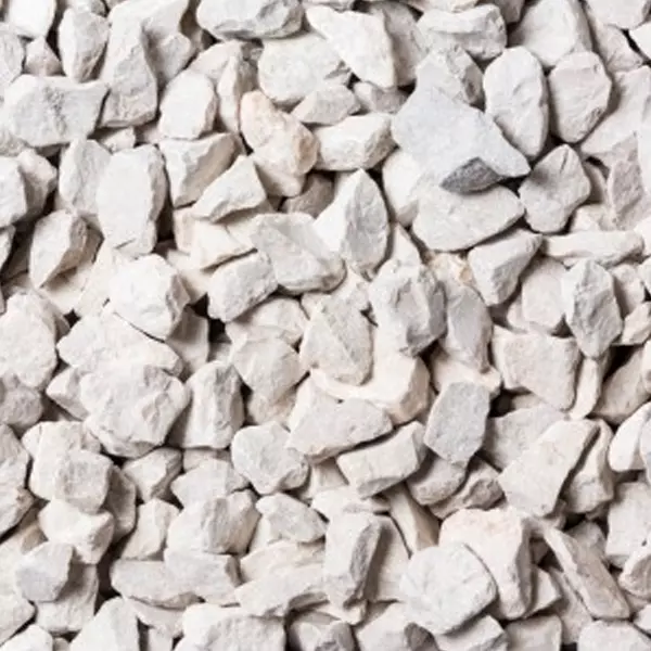 Gravier de calcaire concassé - granulométrie 6 à 10 mm - godet de 0,18 m³