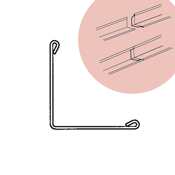 Cornière de rive en L pour ossature de plafond suspendu Donn - Dim. 20,0 MM x 24 MM - Long. 3,00 M - Blanc