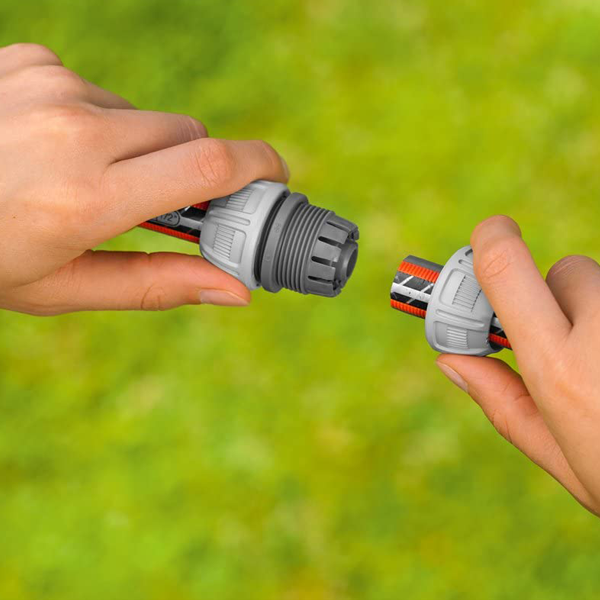 Raccord réparateur tuyau arrosage - Gardena - Ø 13 mm et 15 mm - Manchon à visser sans outil