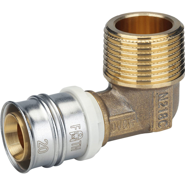 Coude mâle 90° 1"-32 Laiton sans plomb Pour système multicouche XS *8293278401*