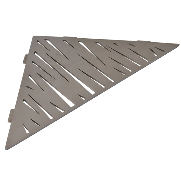 Étagère de douche en acier Inox brossé - forme Triangulaire design Tiger - 37,0 CM x 26,0 CM x 3,00 MM