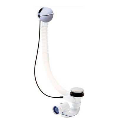 Vidage automatique pour baignoire Easybain Nicoll - Garde d'eau 50 mm - Câble 650 mm - Bi-matière