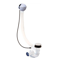 Vidage automatique pour baignoire Easybain Nicoll - Garde d'eau 50 mm - Câble 650 mm - Bi-matière